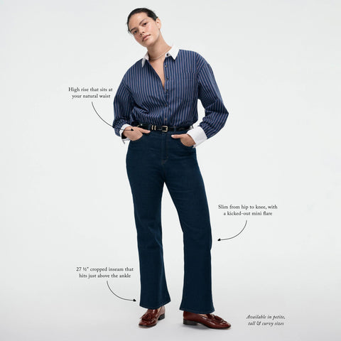 Curvy Charley kickout cropped jean