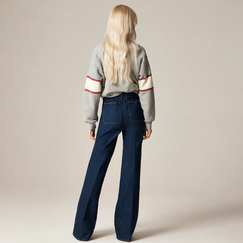 Petite vintage flare jean with flap pockets