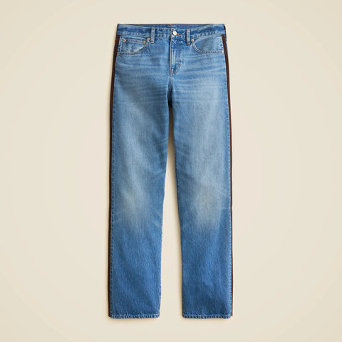 Petite mid-rise relaxed straight jean