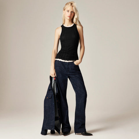 Alex Eagle X J.Crew ribbed shell tank top in merino wool