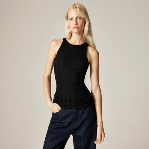 Alex Eagle X J.Crew ribbed shell tank top in merino wool