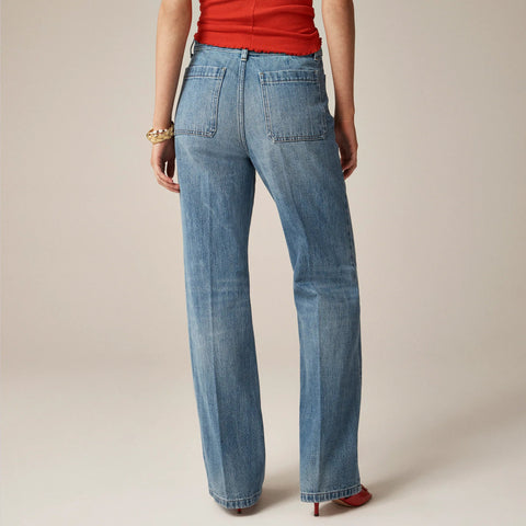 Rouje X J.Crew Marin high-rise flare jean
