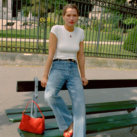 Rouje X J.Crew Marin high-rise flare jean