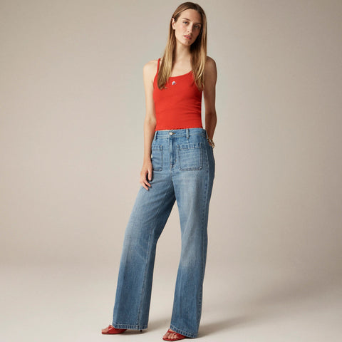 Rouje X J.Crew Marin high-rise flare jean