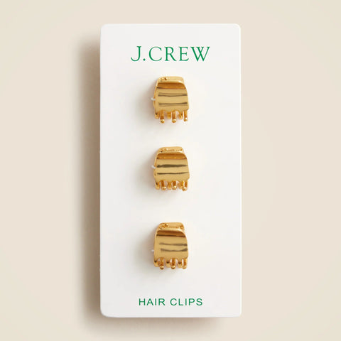 Metallic claw clips three-pack