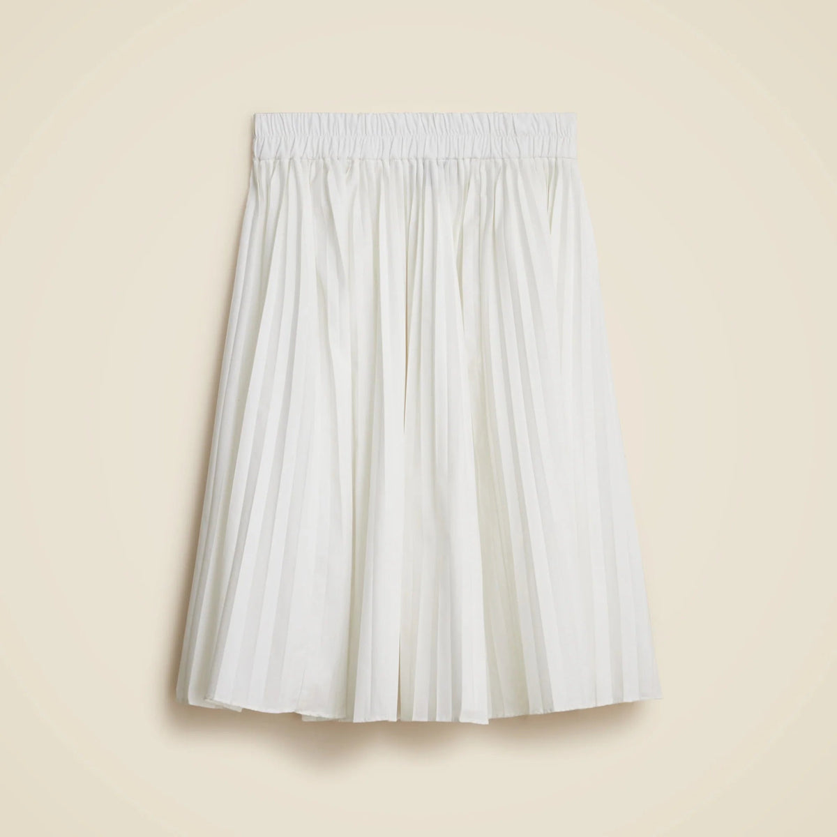 Smocked-waist pleated skirt