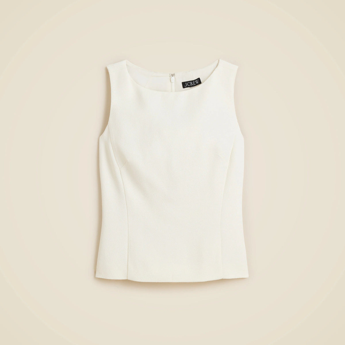 Seamed shell top in bouclé