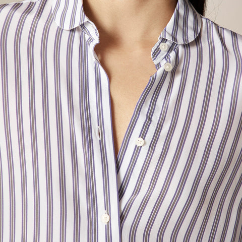 Jules classic-fit shirt in striped crepe de chine