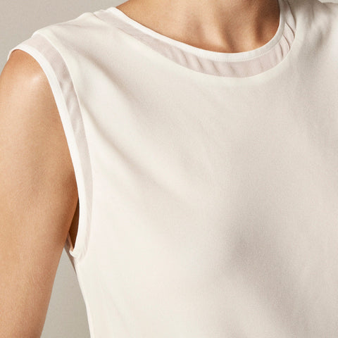 Shell top in viscose chiffon