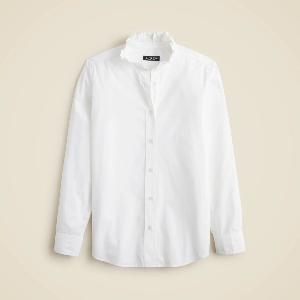 Jules ruffle-collar shirt in cotton poplin