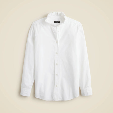 Jules ruffle-collar shirt in cotton poplin