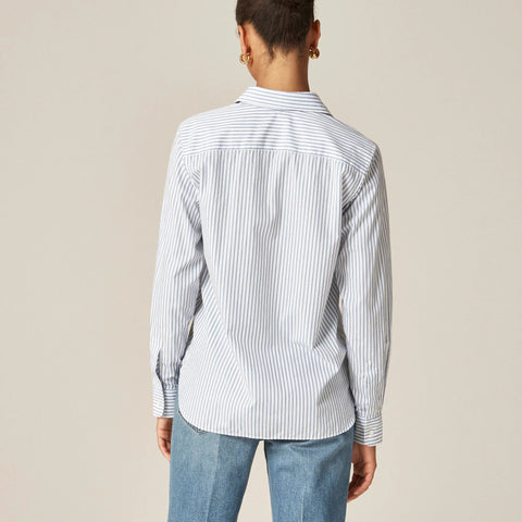 Jules classic-fit shirt in striped cotton poplin