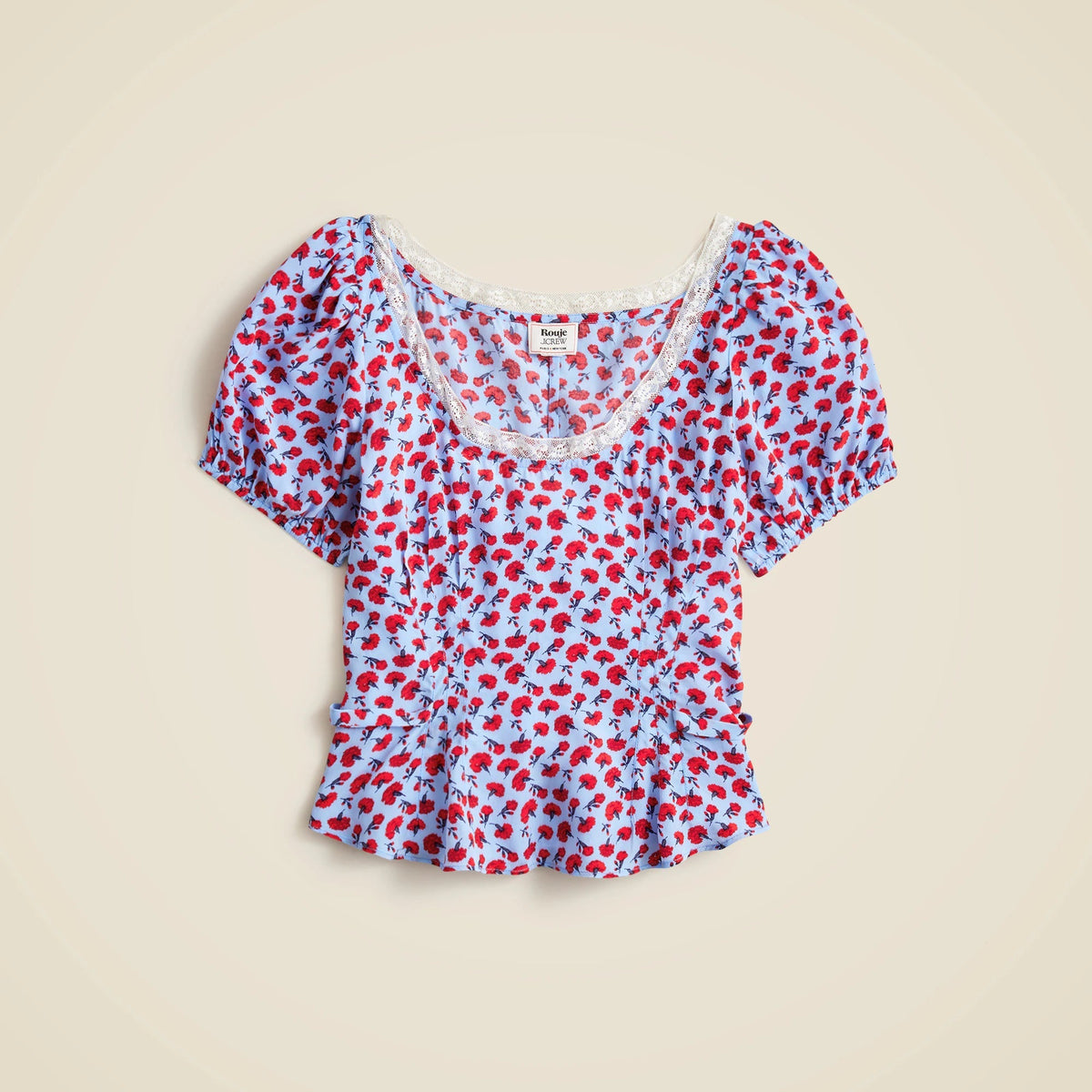 Rouje X J.Crew Poet top in carnation print