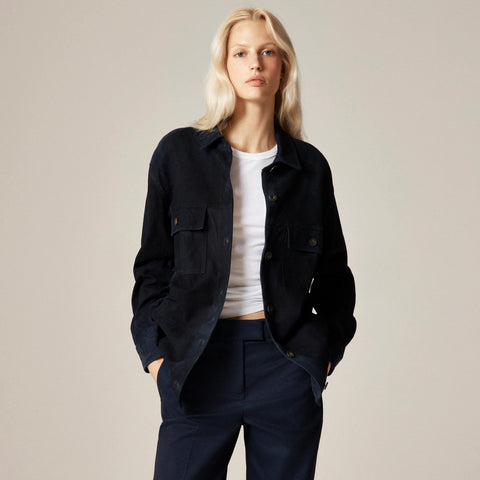 Alex Eagle X J.Crew oversized suede shirt