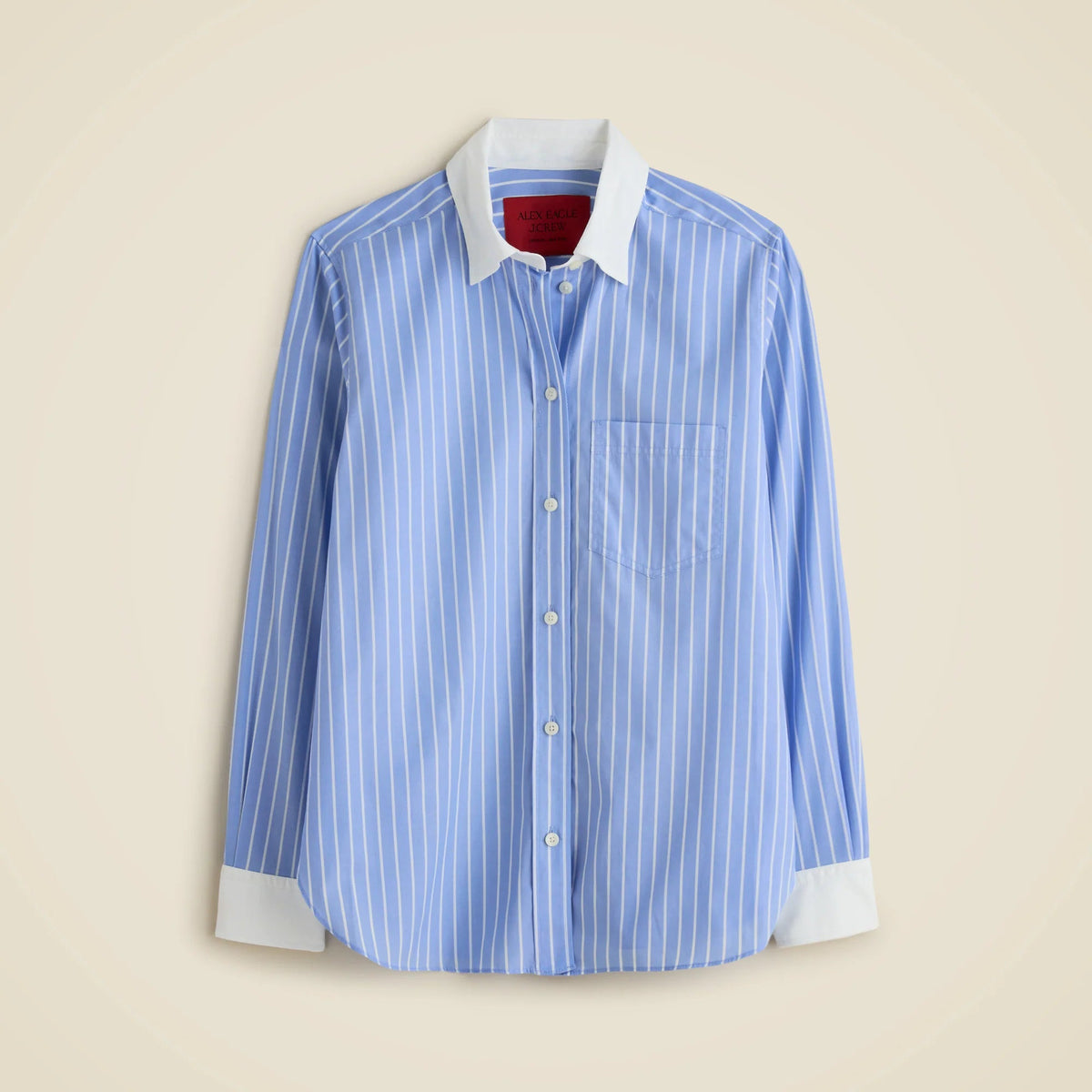 Alex Eagle X J.Crew button-up shirt in pinstripe