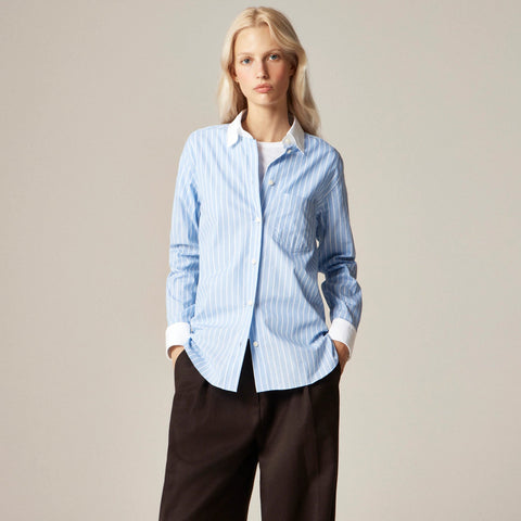 Alex Eagle X J.Crew button-up shirt in pinstripe