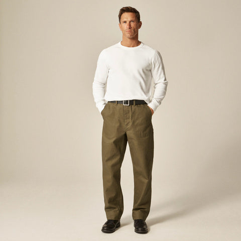 Wallace & Barnes naval trouser in cotton herringbone