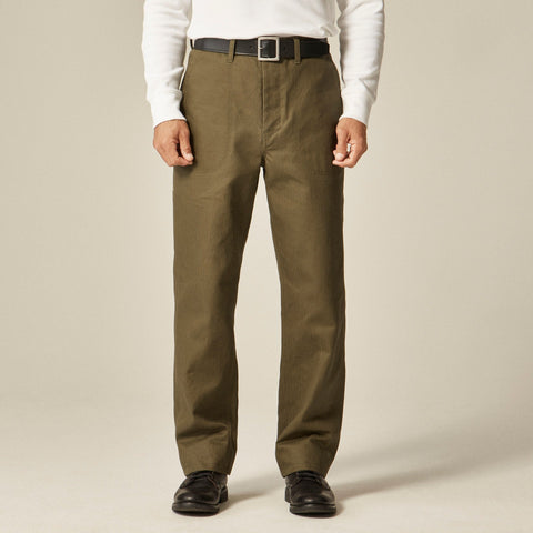 Wallace & Barnes naval trouser in cotton herringbone