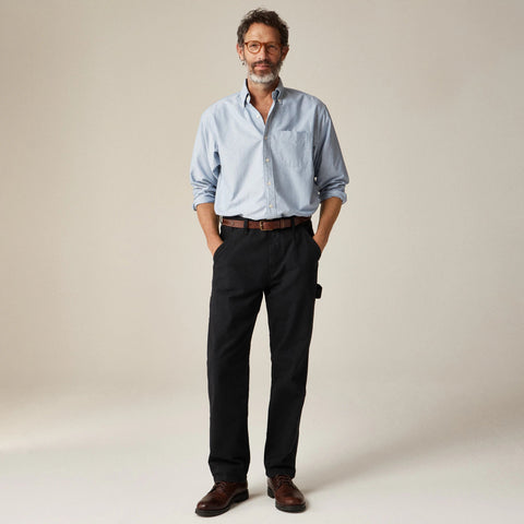 Straight-fit garment-dyed carpenter pant