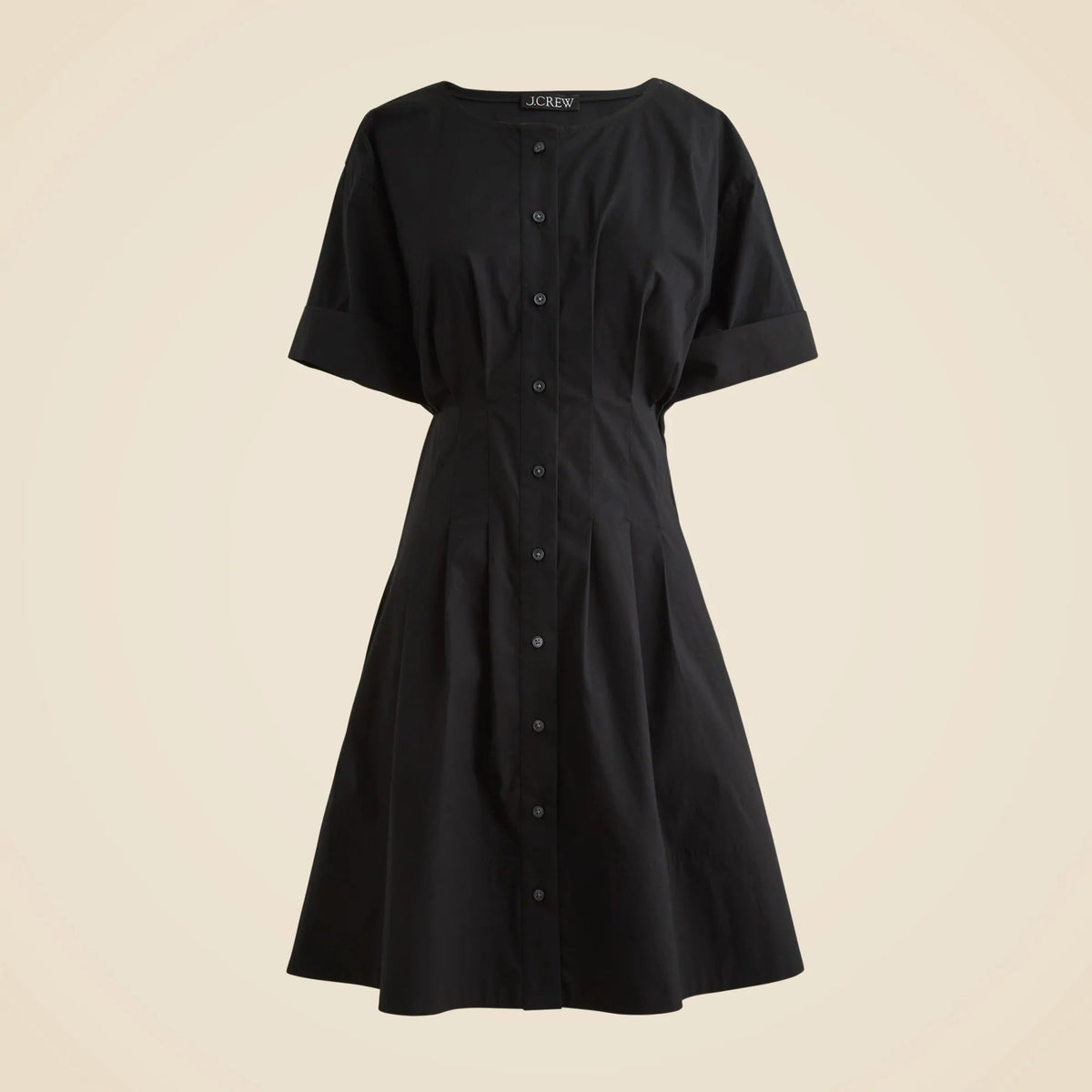 Wren mini shirt-dress in cotton-blend poplin