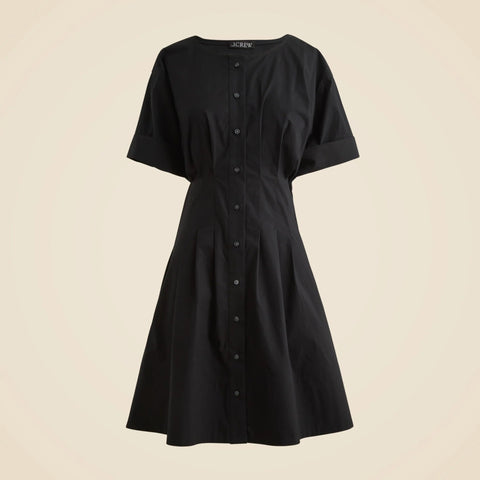 Wren mini shirt-dress in cotton-blend poplin