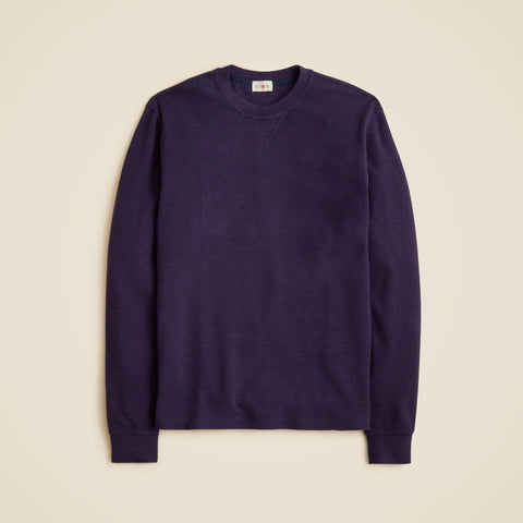 Jacquard rib-knit crewneck in stripe