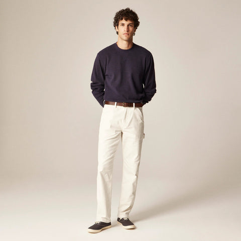 Jacquard rib-knit crewneck in stripe