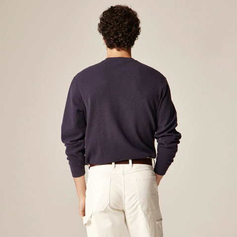 Jacquard rib-knit crewneck in stripe