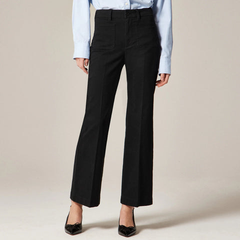 Petite Charley kickout crop pant in chino