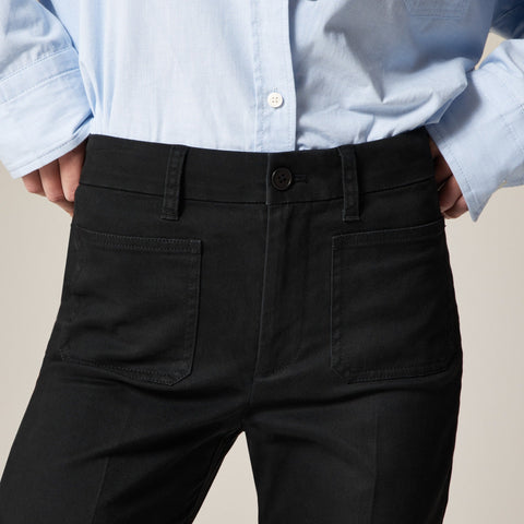 Petite Charley kickout crop pant in chino