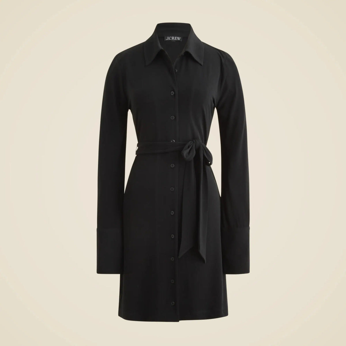 Mini shirt-dress in matte jersey