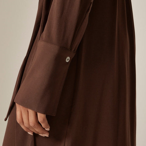 Mini shirt-dress in matte jersey