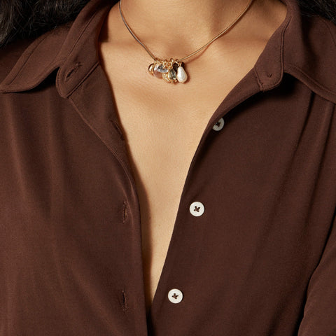 Mini shirt-dress in matte jersey