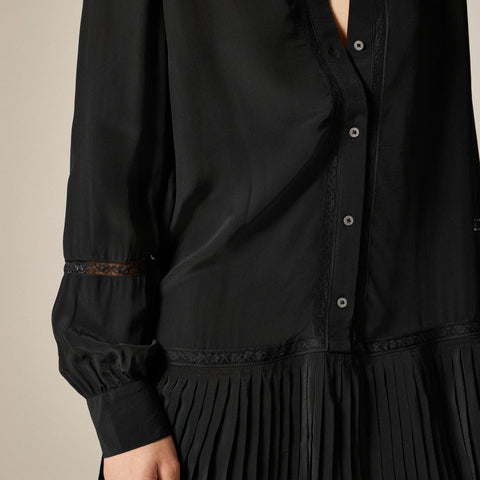 New Amelia shirt-dress in crepe de chine