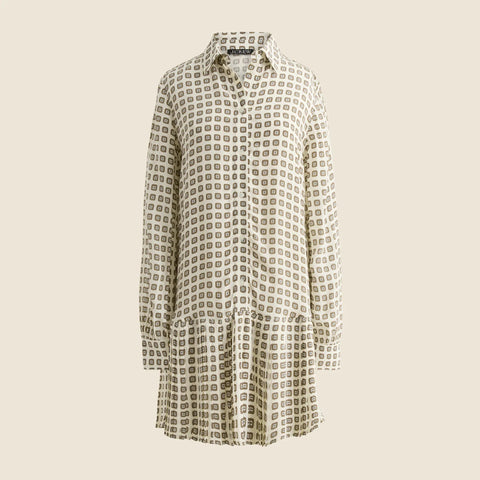 New Amelia shirt-dress in foulard print