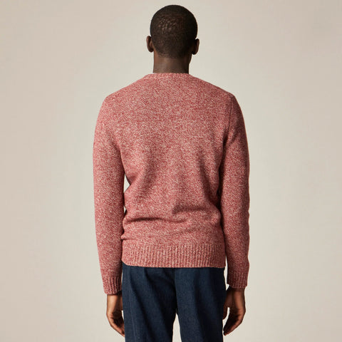 Rugged merino wool-blend marled sweater