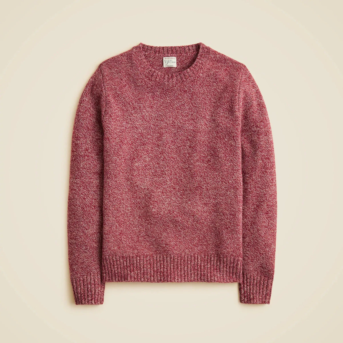 Rugged merino wool-blend marled sweater