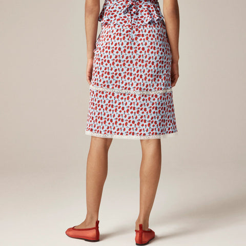 Rouje X J.Crew Poème skirt in carnation print
