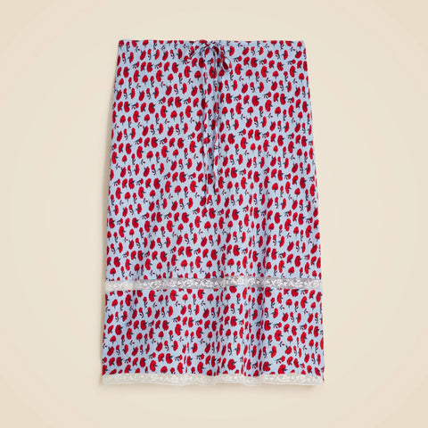Rouje X J.Crew Poème skirt in carnation print