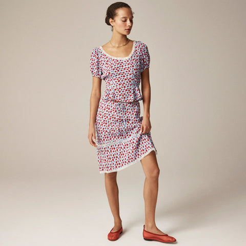 Rouje X J.Crew Poème skirt in carnation print