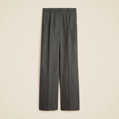 Essential wide-leg pant in Italian studio wool blend