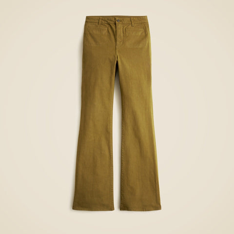 Vintage flare pant in washed twill