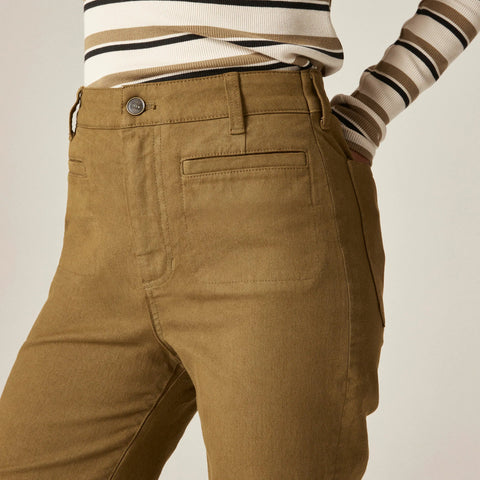 Vintage flare pant in washed twill