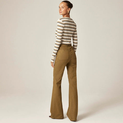 Vintage flare pant in washed twill