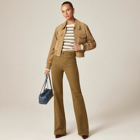 Vintage flare pant in washed twill