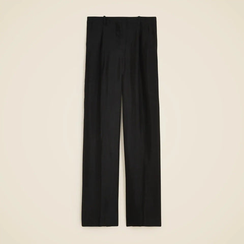 Petite Essential wide-leg pant in textured satin