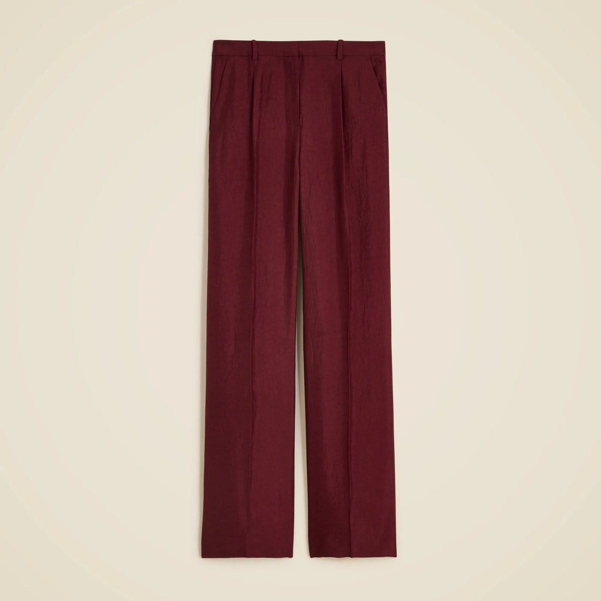 Essential wide-leg pant in textured satin