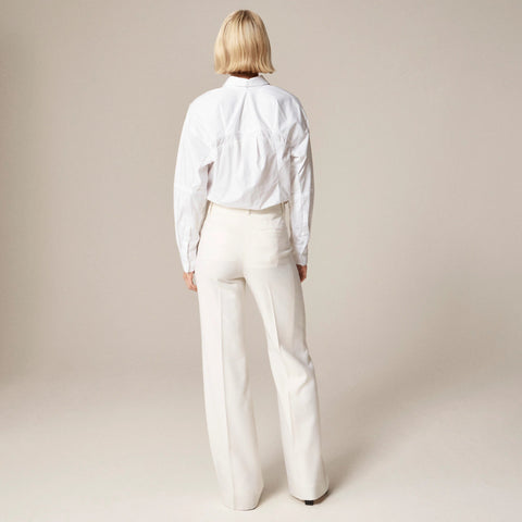 Carolina pant in wool-blend flannel