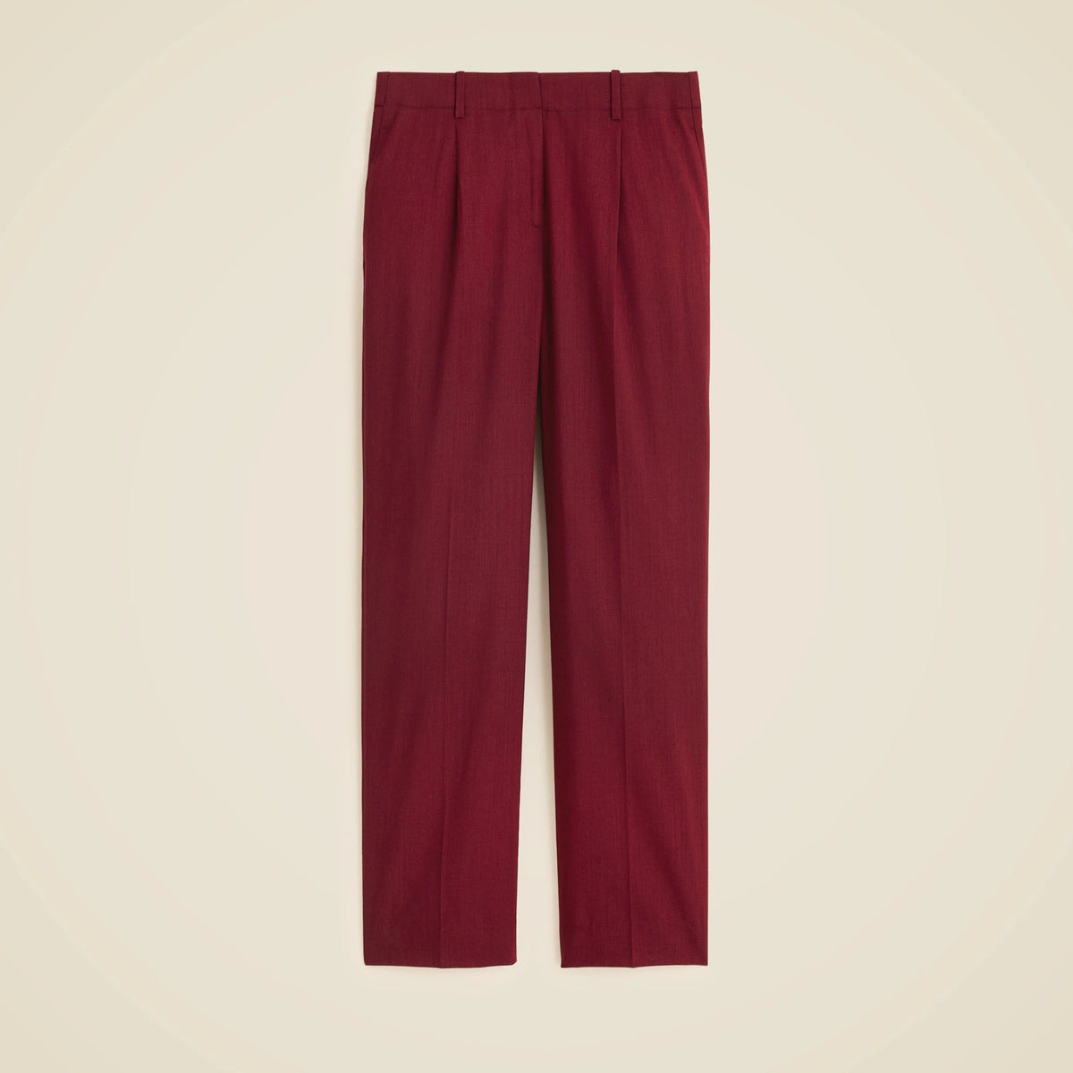 Pleated tapered pant in Italian gauzy wool blend