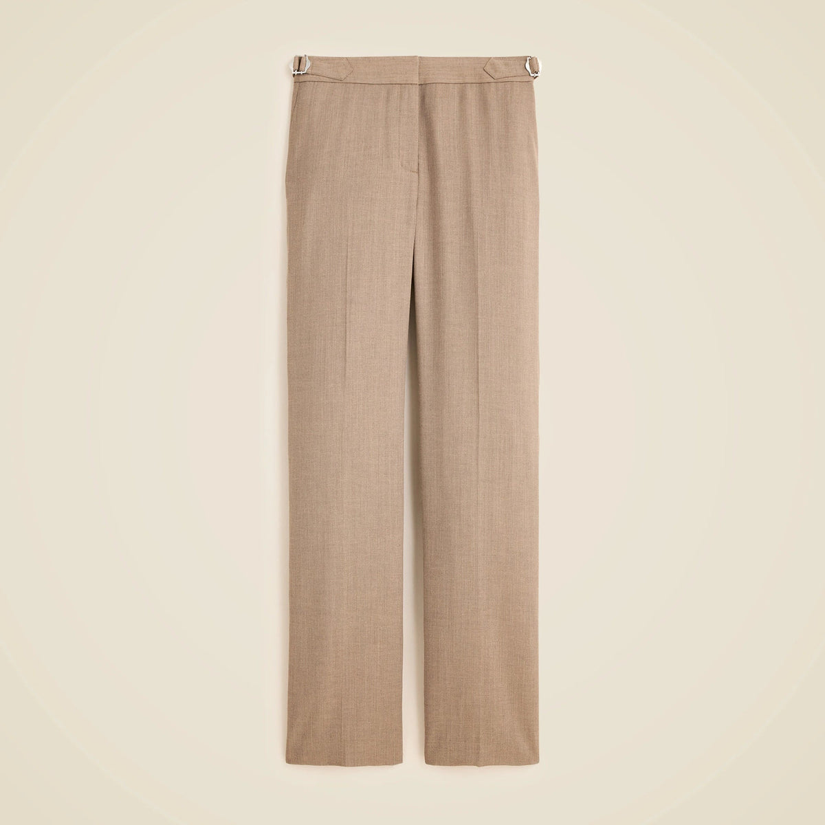 Side-tab trouser in herringbone Italian gauzy wool blend